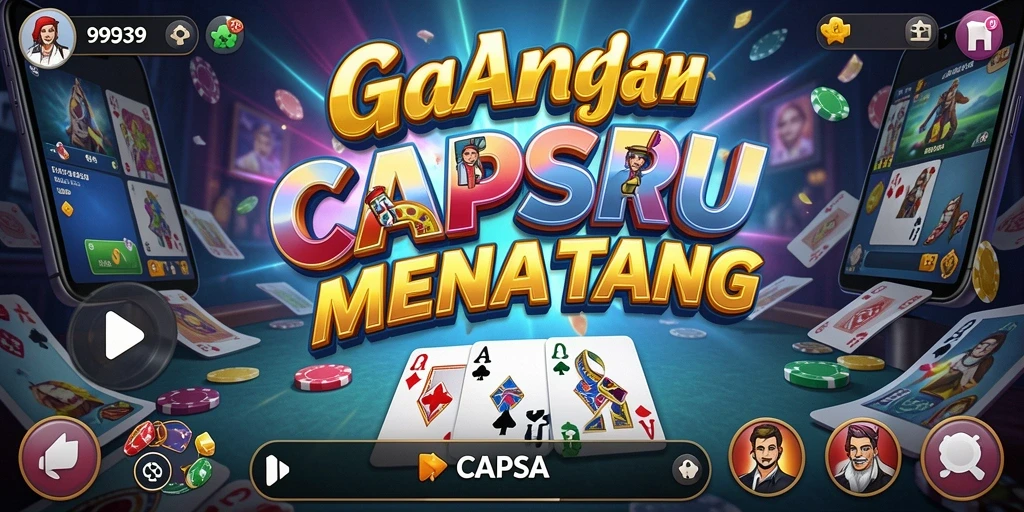 Tampilan antarmuka game Capsa yang menarik dan interaktif.