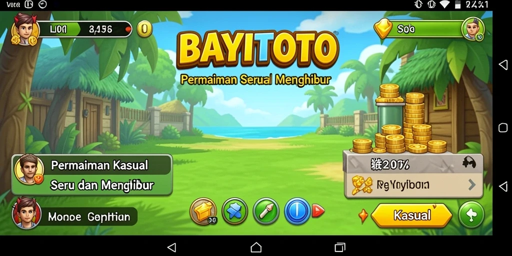 Tampilan antarmuka BAYITOTO yang cerah dan interaktif.