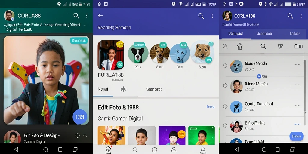 Antarmuka sederhana dan menarik dari aplikasi Gambar Digital CORLA188.