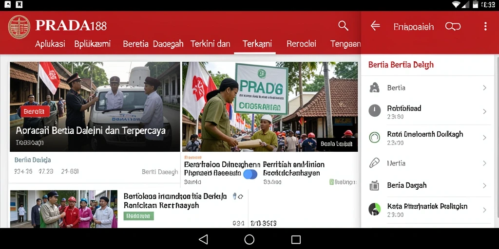 Tampilan antarmuka aplikasi PRADA188 yang menarik dan informatif.