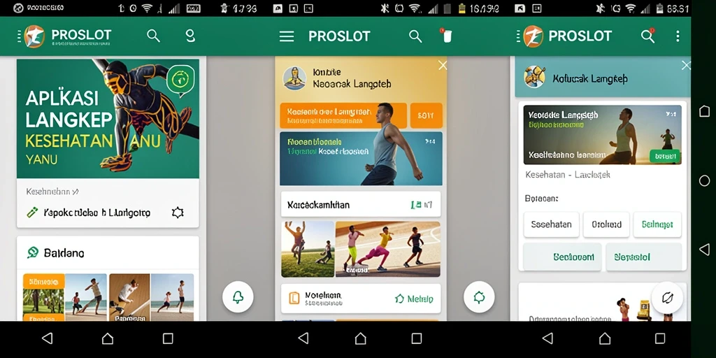 Tampilan antarmuka utama aplikasi Lacak Langkah PROSLOT.
