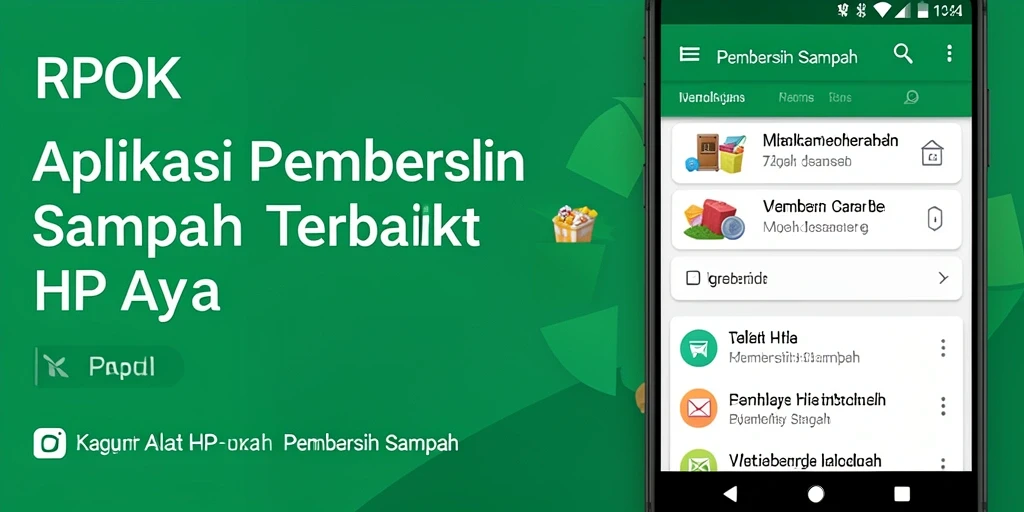 Antarmuka RPOK menampilkan fungsi sederhana untuk membersihkan sampah.