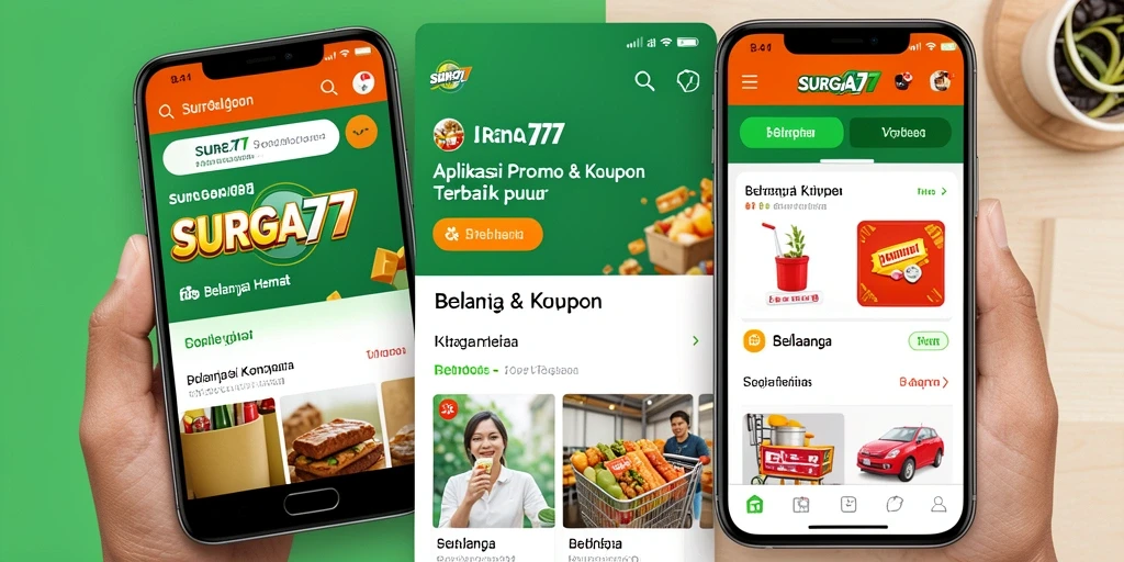 Tampilan antarmuka SURGA77 dengan pilihan kupon dan promo menarik.