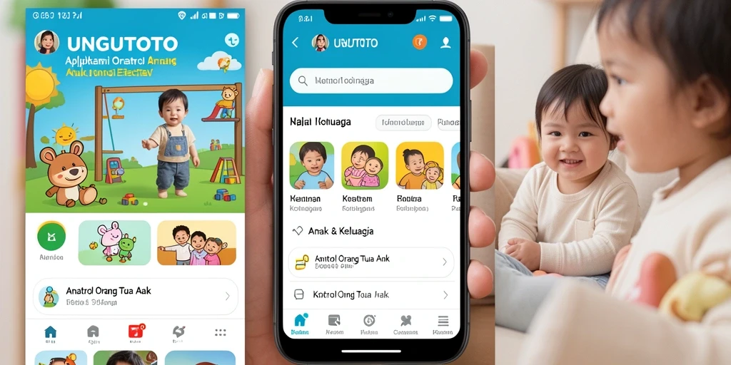 Antarmuka pengguna aplikasi UNGUTOTO yang intuitif dan ramah anak.
